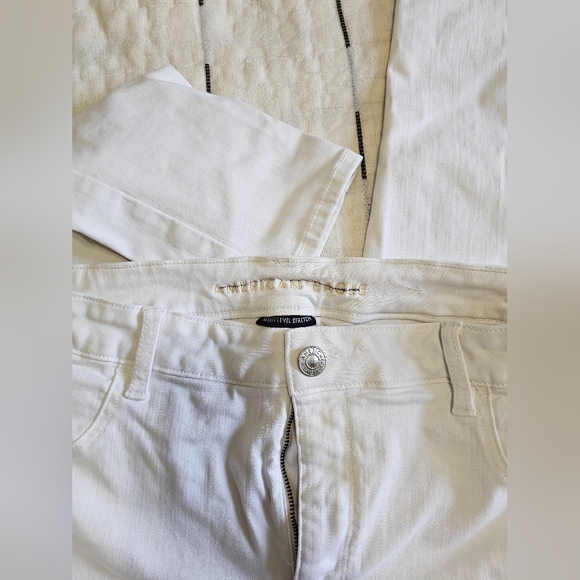 American Eagle White Denim Jeans High Waisted 16 Women's - Picture 3 of 13